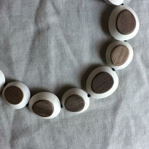 Long Resin and Driftwood Necklace